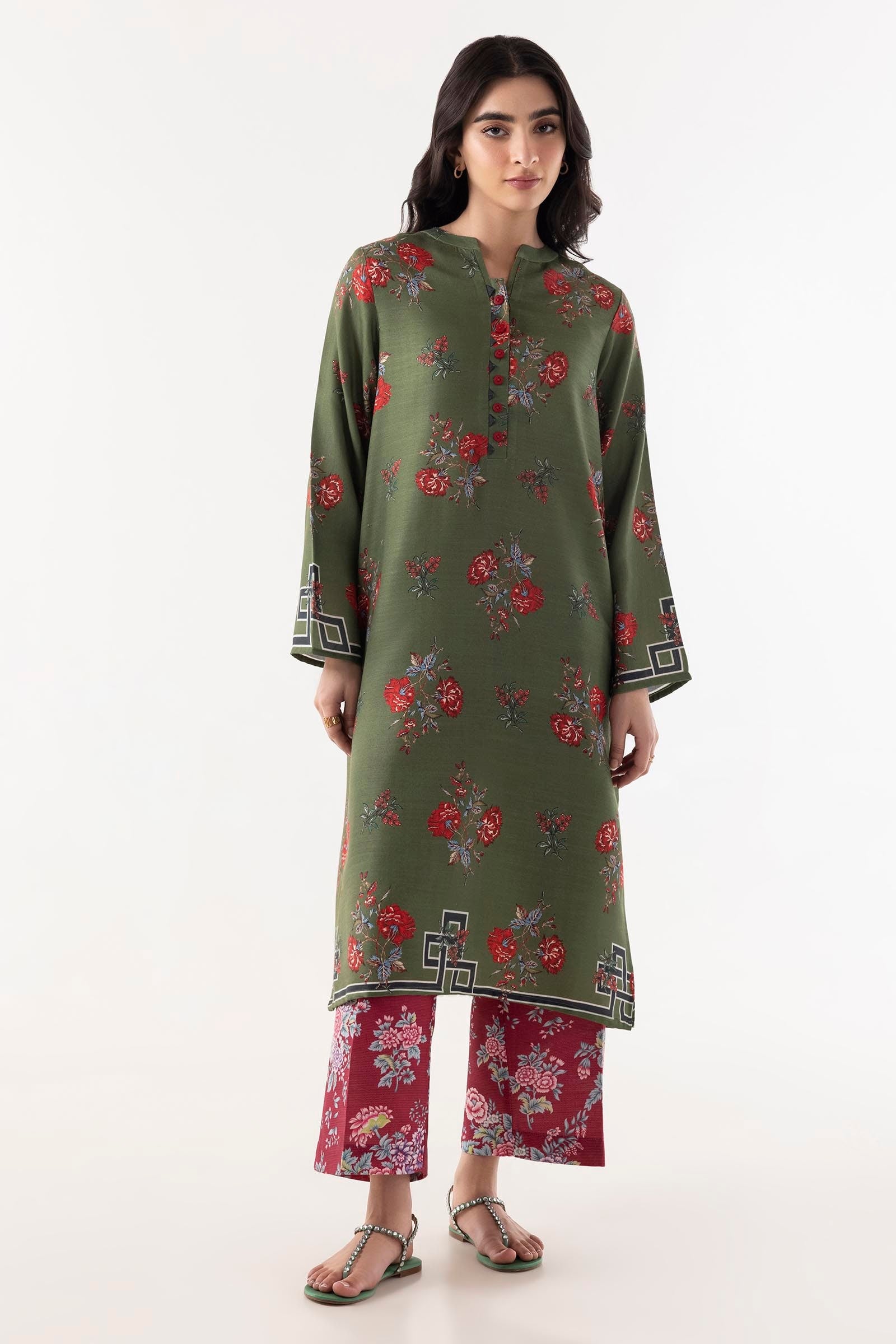 Stitched Basic Printed Shirt + Culotte Main image