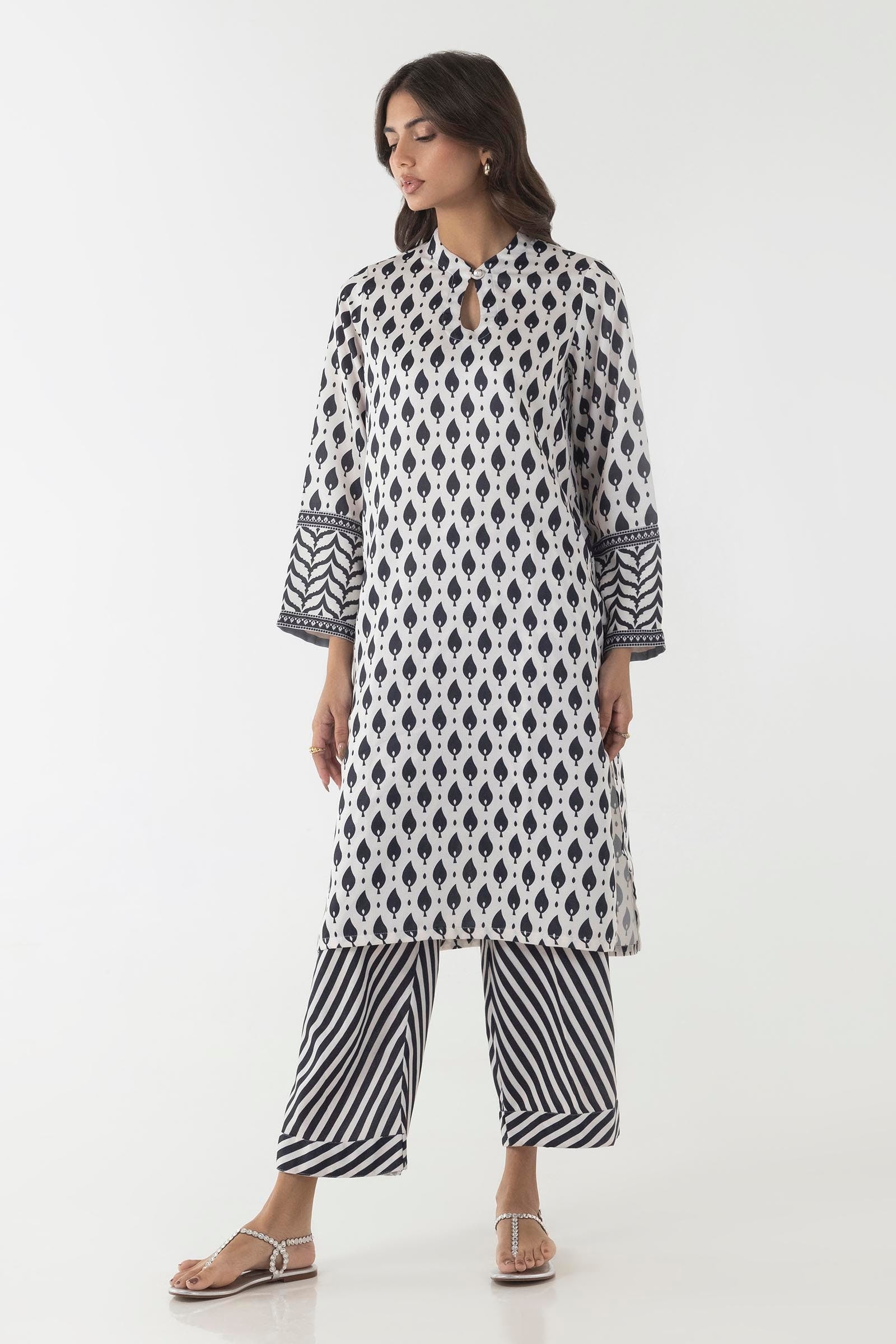 Stitched Basic Printed Shirt + Culotte Main image