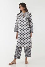 Stitched Basic Printed Shirt + Culotte