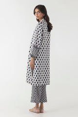 Stitched Basic Printed Shirt + Culotte