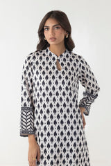 Stitched Basic Printed Shirt + Culotte
