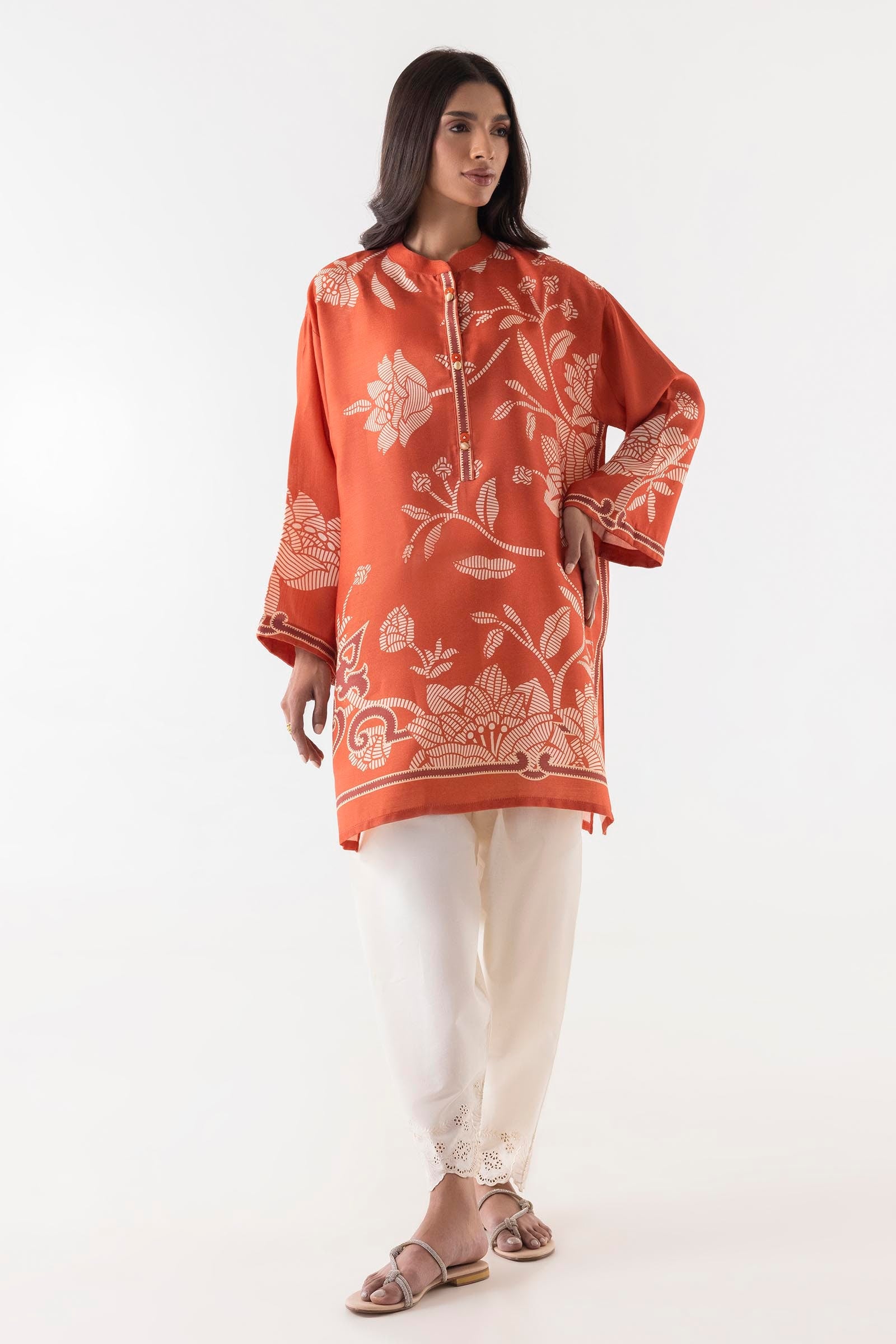Stitched Boxy Printed Shirt Main image