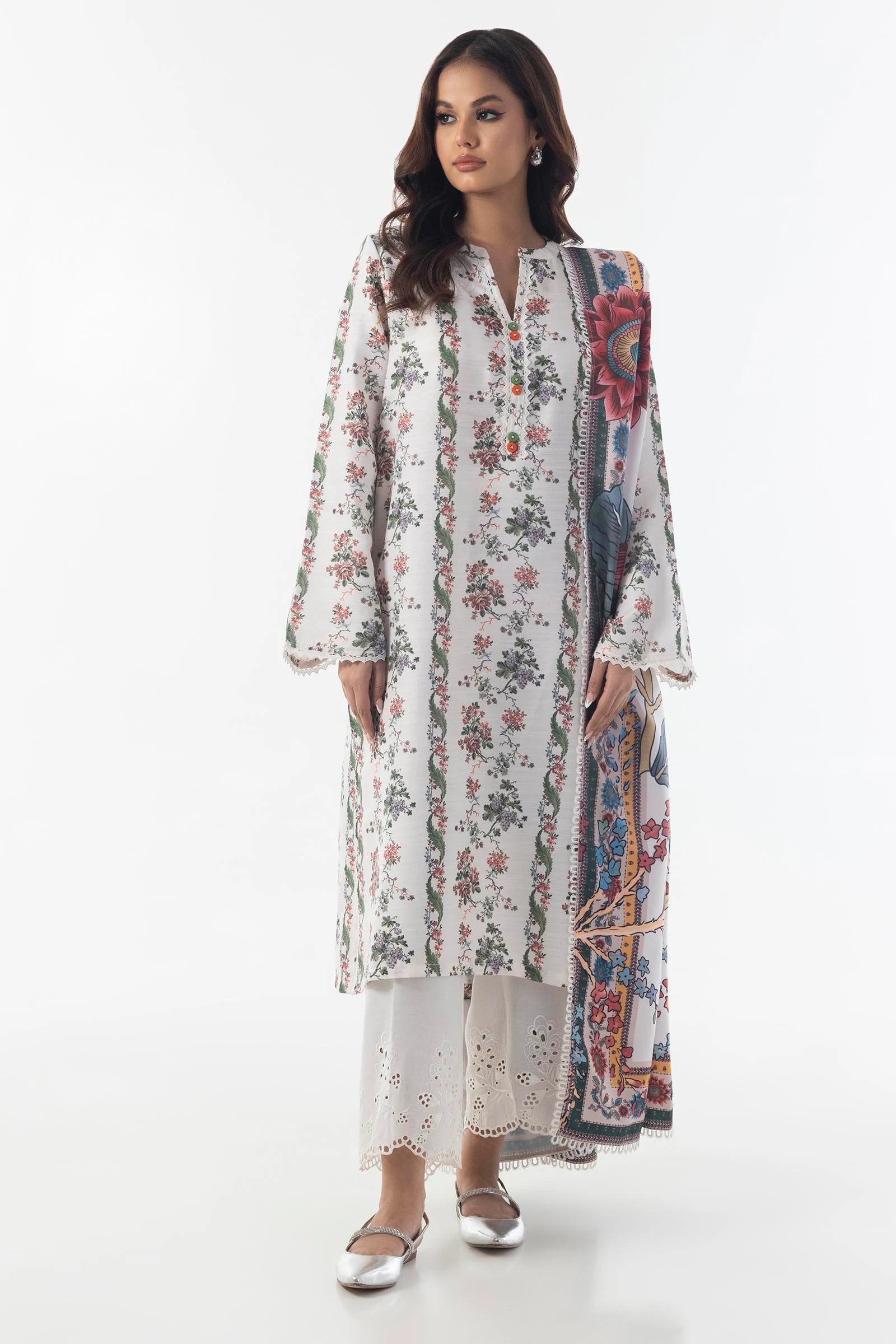 Stitched Basic Printed Shirt+Dupatta Main image