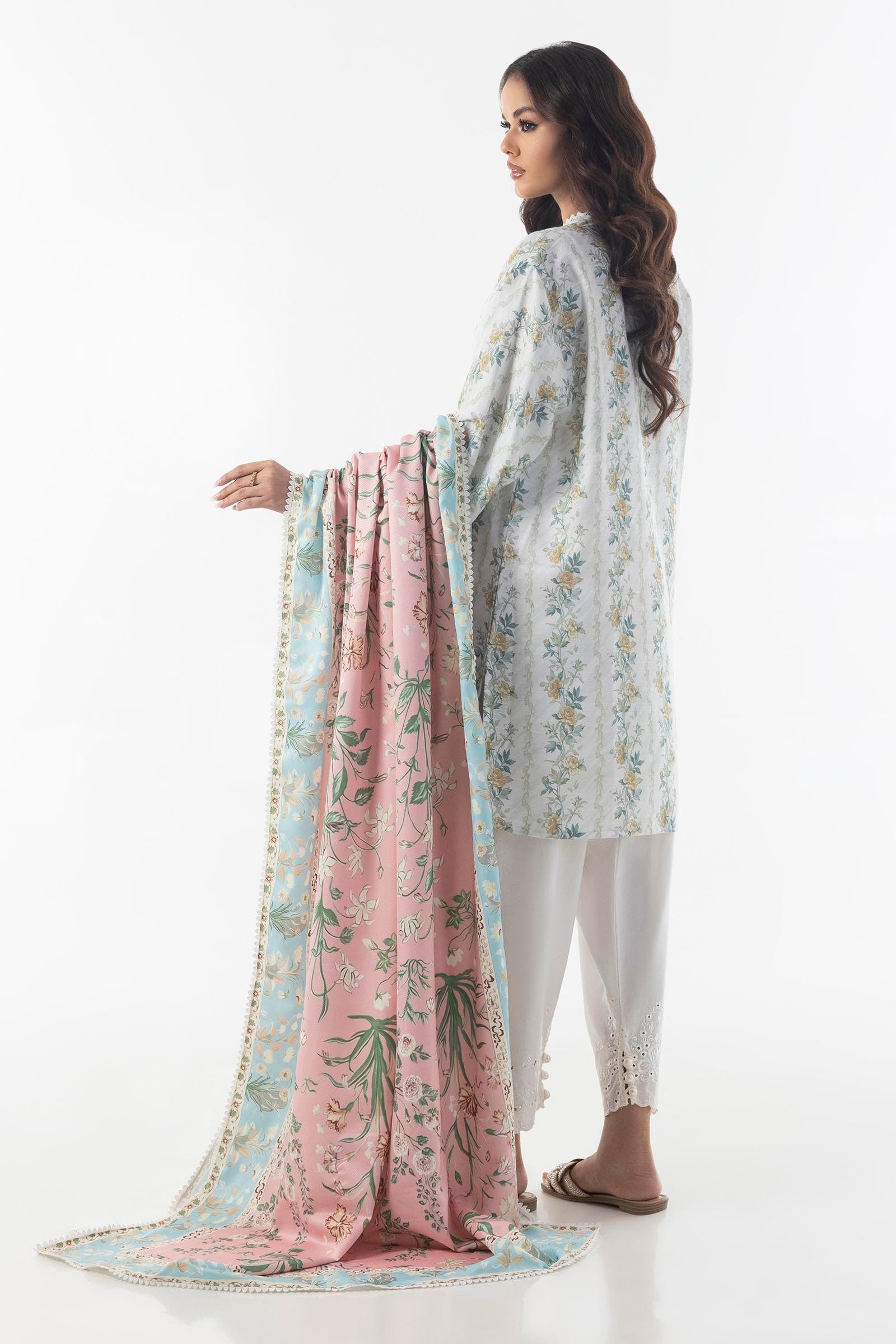 Stitched Basic Printed Shirt+Dupatta Secondary image
