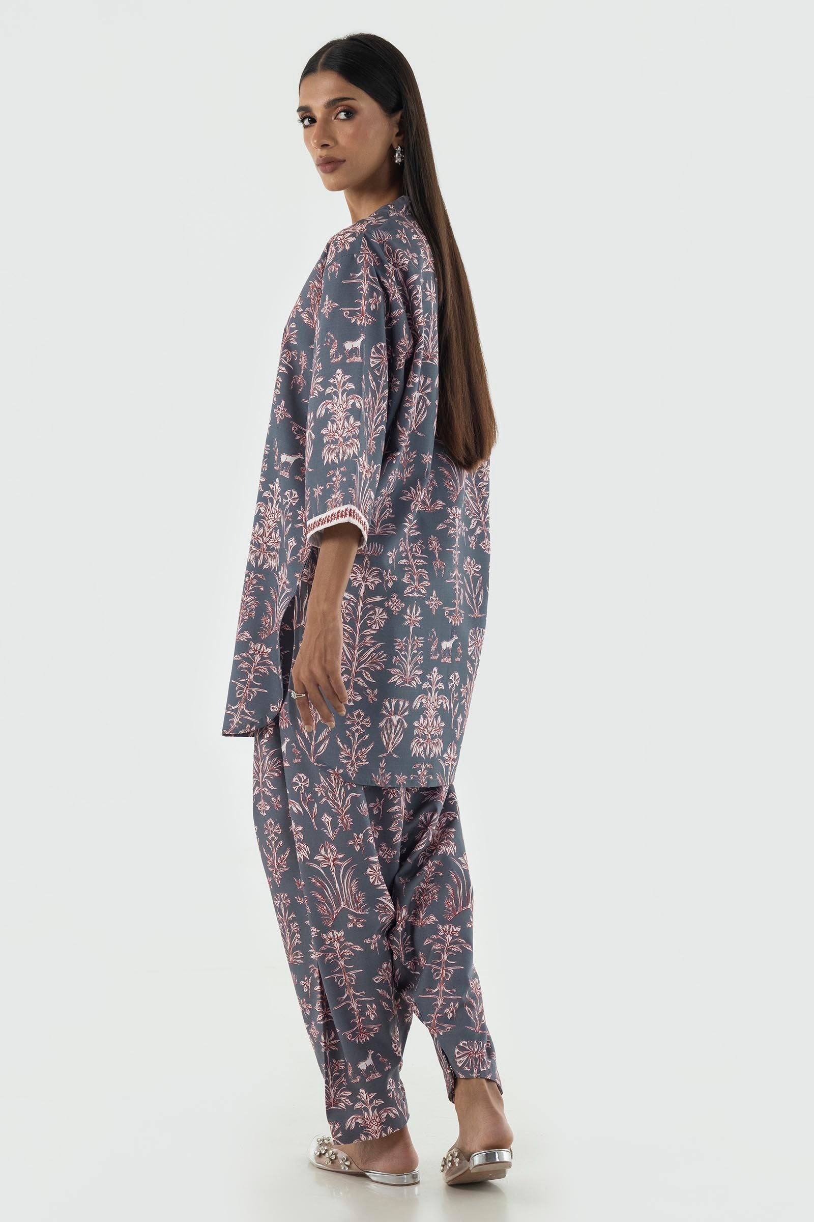 Stitched Basic Printed Shirt + Shalwar Secondary image
