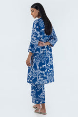Stitched Basic Printed Shirt + Culotte