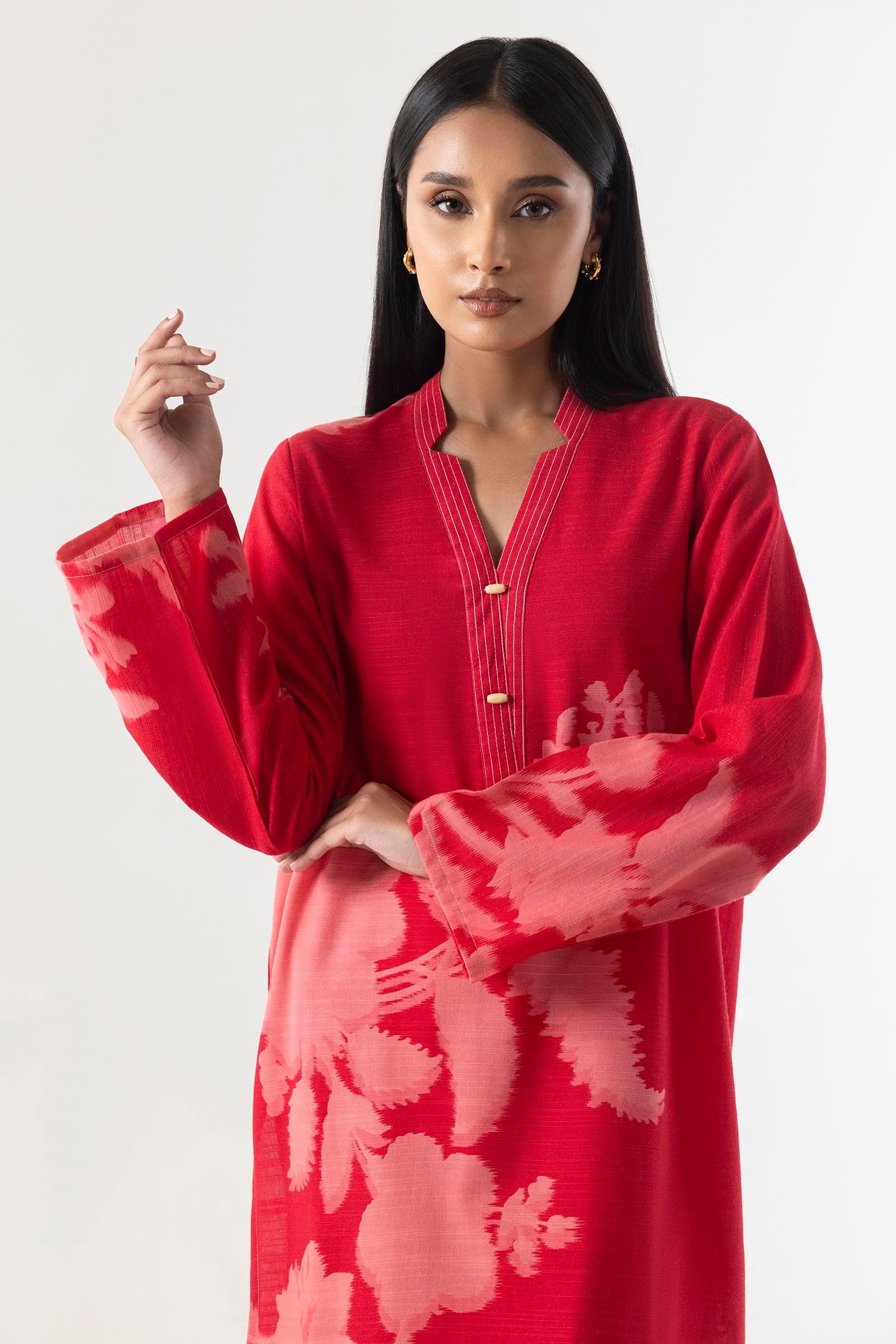 Stitched Basic Printed Shirt+Culotte Secondary image