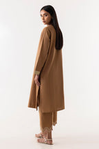 Stitched Brown Emboidered Shirt + Culotte