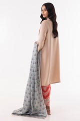 Stitched Beige Printed Shirt + Culotte