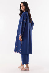 Stitched Blue Embroidered Shirt + Culotte