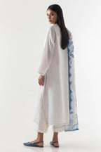 Stitched White Basic Printed Shirt+Culotte