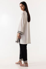Stitched Cream Embroidered Shirt + Shalwar