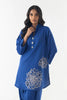 Stitched Blue Embroidered Shirt + Shalwar