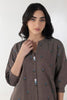 Stitched Brown Embroidered Shirt + Culotte