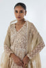 Stitched Beige Embroidered Shirt + Plazo + Dupatta