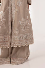 Stitched Embroidered Shirt + Culotte + Dupatta