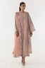 Stitched Pink Embroidered Shirt + Culotte + Dupatta