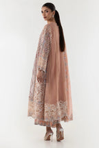 Stitched Pink Embroidered Shirt + Culotte + Dupatta