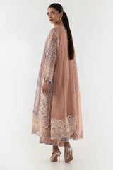 Stitched Pink Embroidered Shirt + Culotte + Dupatta