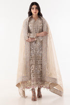 Stitched A-line Embroidered Shirt + Culotte + Dupatta