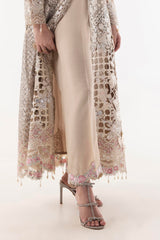 Stitched A-line Embroidered Shirt + Culotte + Dupatta