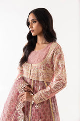 Stitched Pink Embroidered Shirt + Dupatta