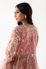 Stitched Pink Embroidered Shirt + Dupatta