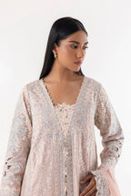 Stitched Georgette Embroidered Shirt + Plazo + Dupatta