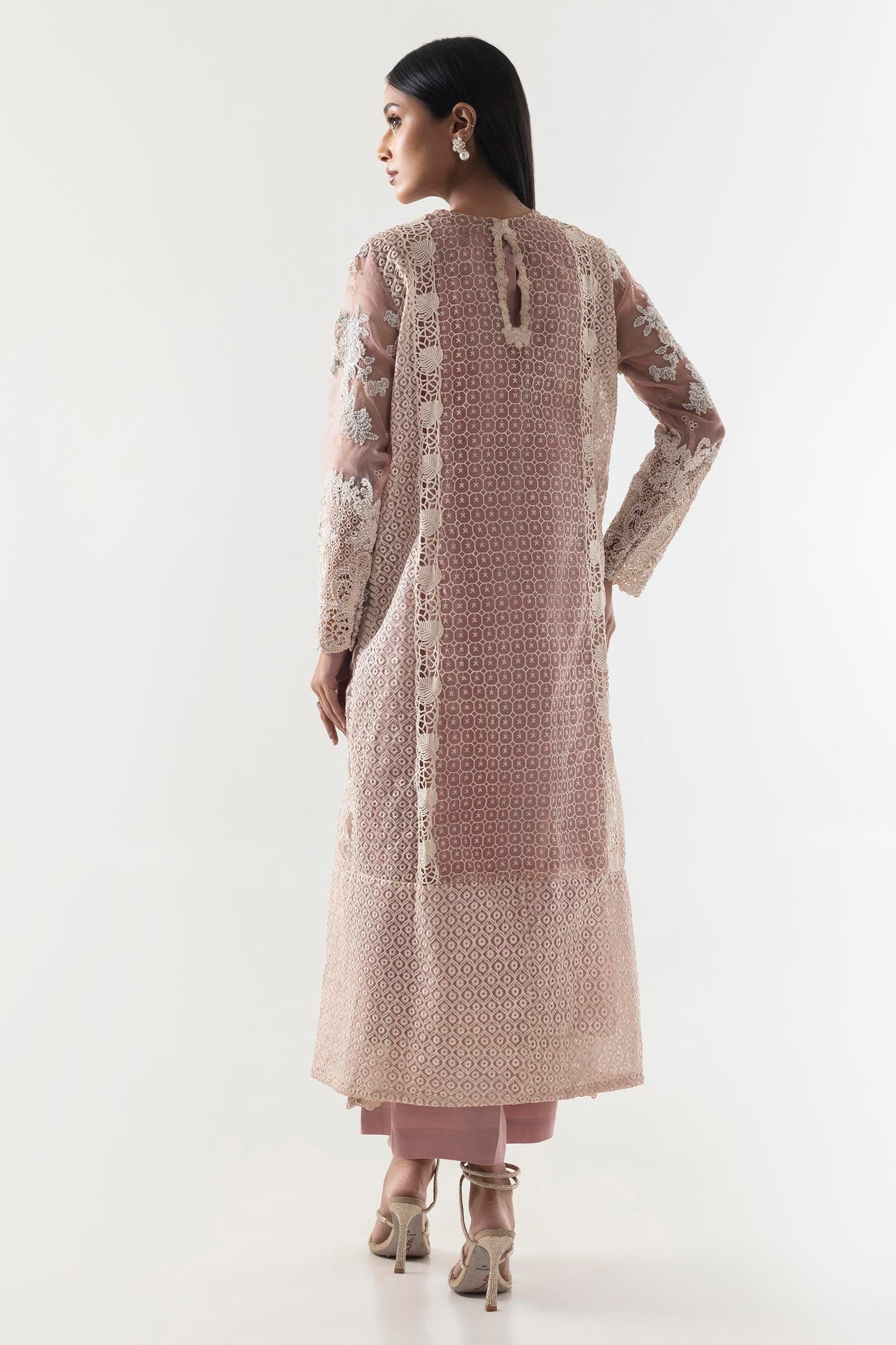 Stitched Lilac Embroidered Shirt + Culotte