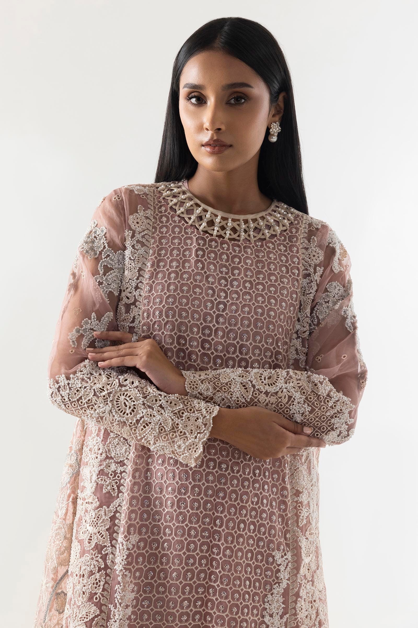 Stitched Lilac Embroidered Shirt + Culotte Main image