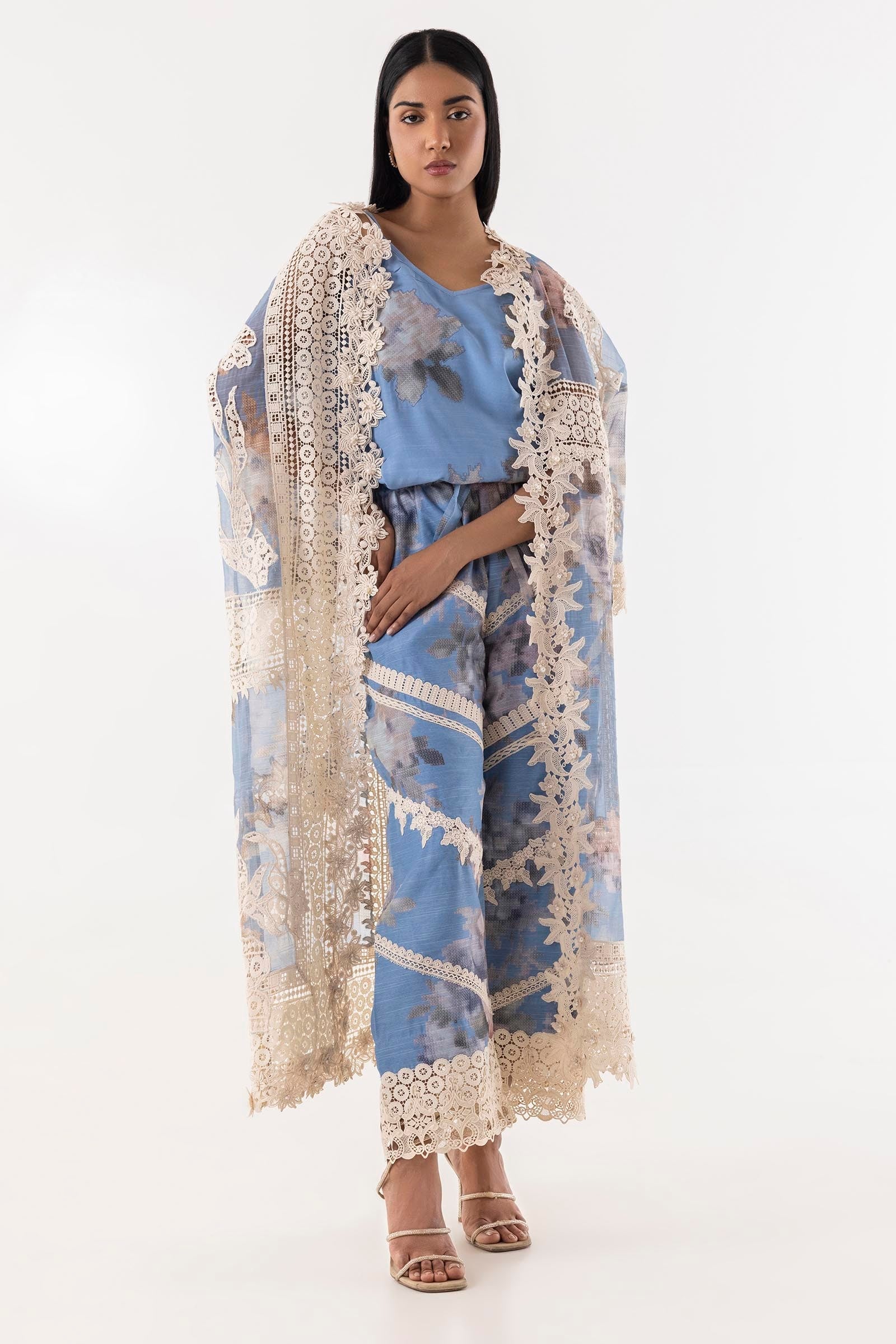 Stitched Luxury Jacket+ Bottom – Sana Safinaz