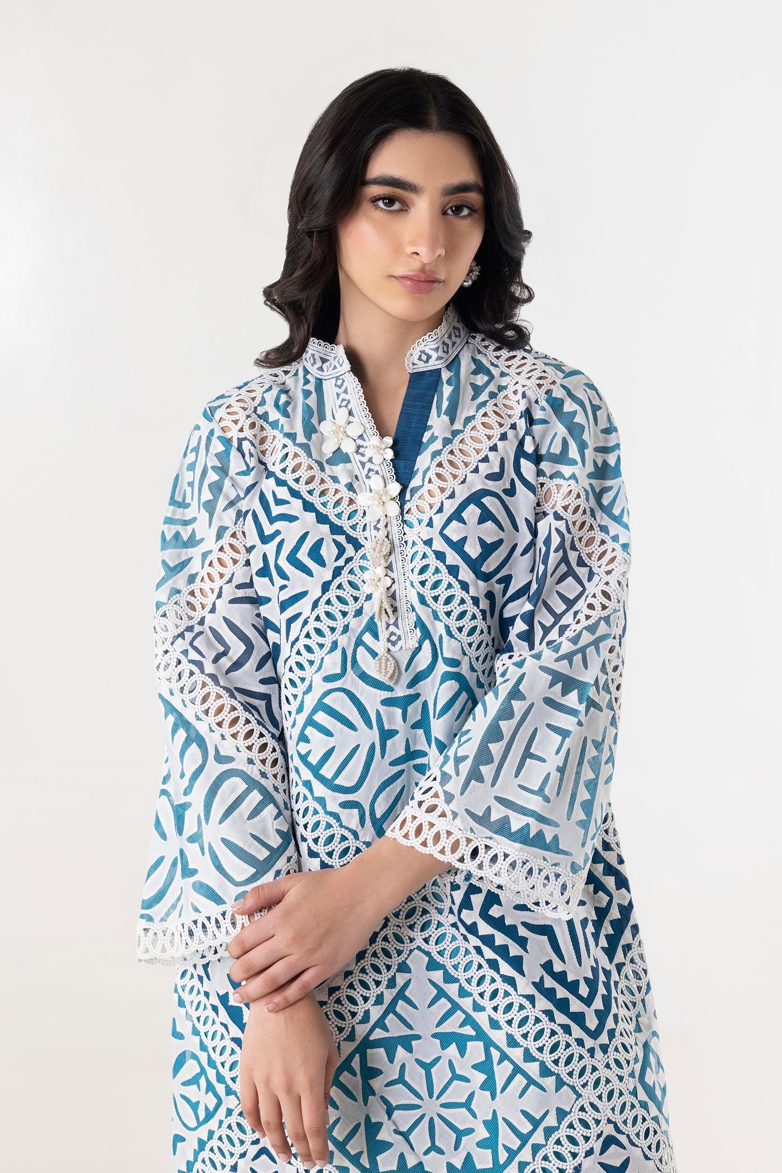 Stitched Luxury Pret Shirt + Bottom Secondary image