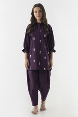 Stitched Kids Purple Basic Shirt + Shalwar