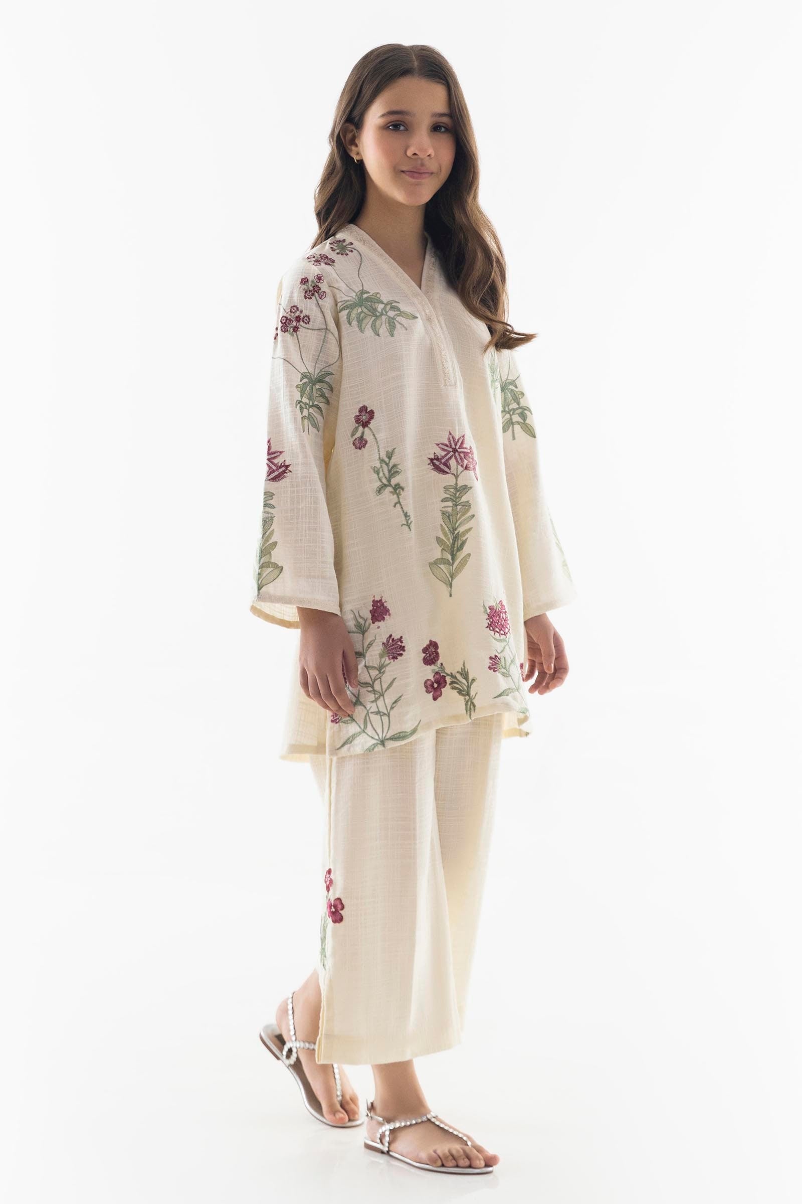 Stitched Kids Floral Basic Shirt + Culotte Main image