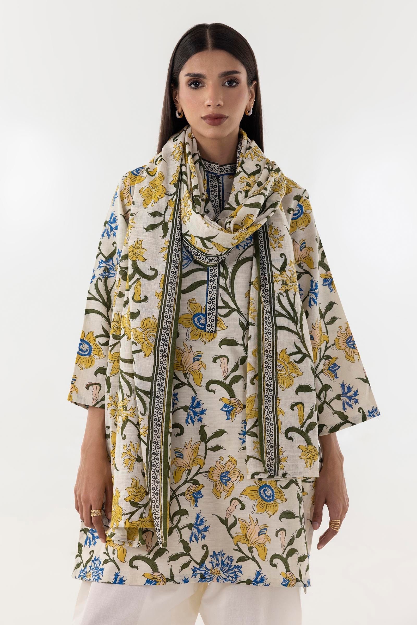 Stitched Multi Printed Shirt + Dupatta Secondary image