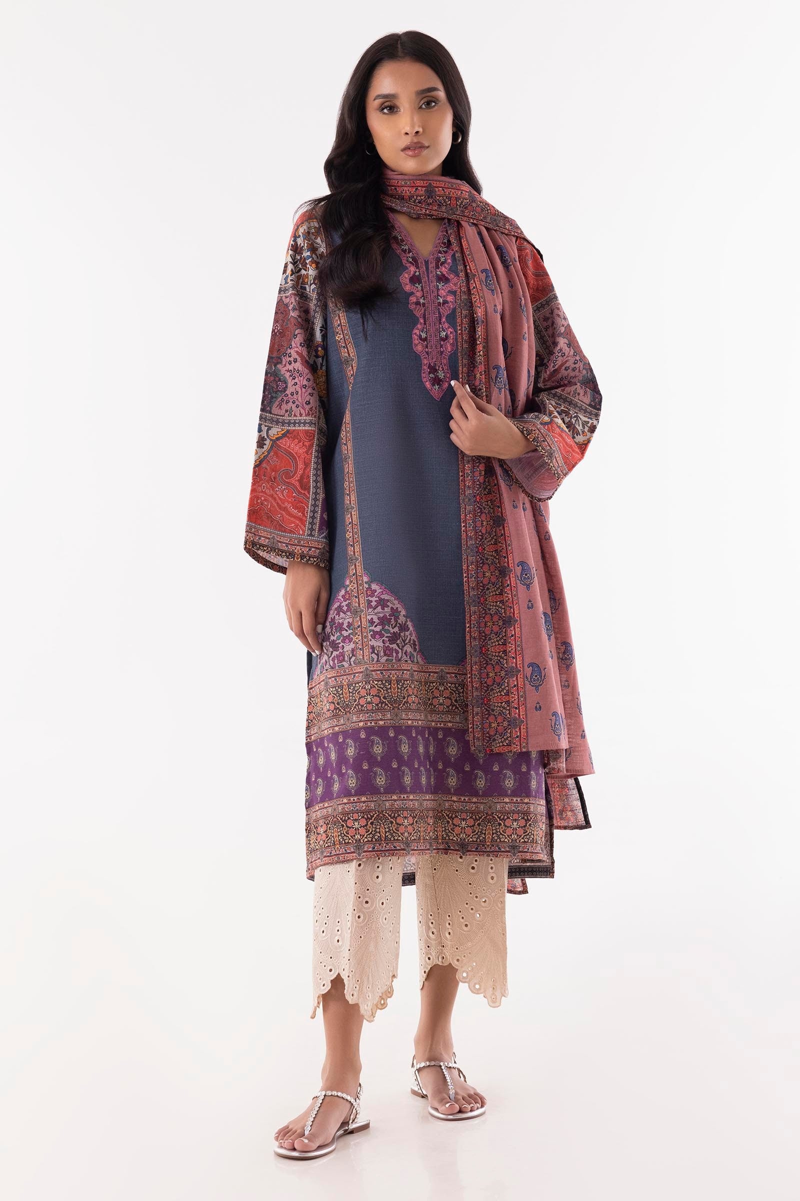 Stitched Multi Printed Shirt + Dupatta Main image