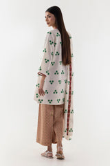 Stitched Multi Printed Shirt + Culotte +Dupatta