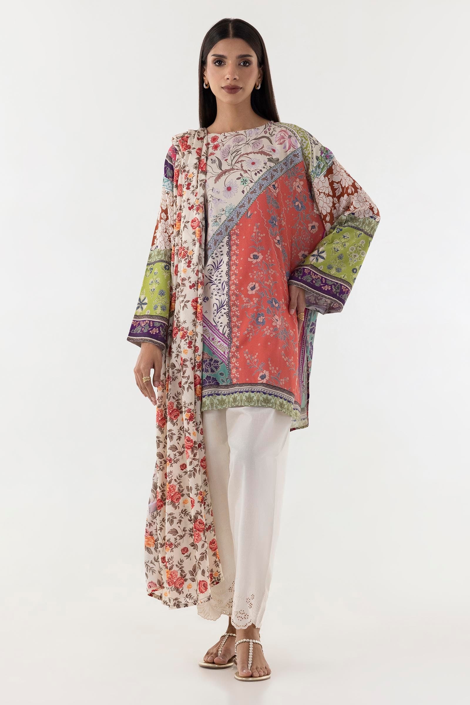 Stitched Multi Printed Shirt + Dupatta Main image