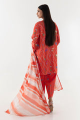 Stitched Multi Printed Shirt + Culotte + Dupatta