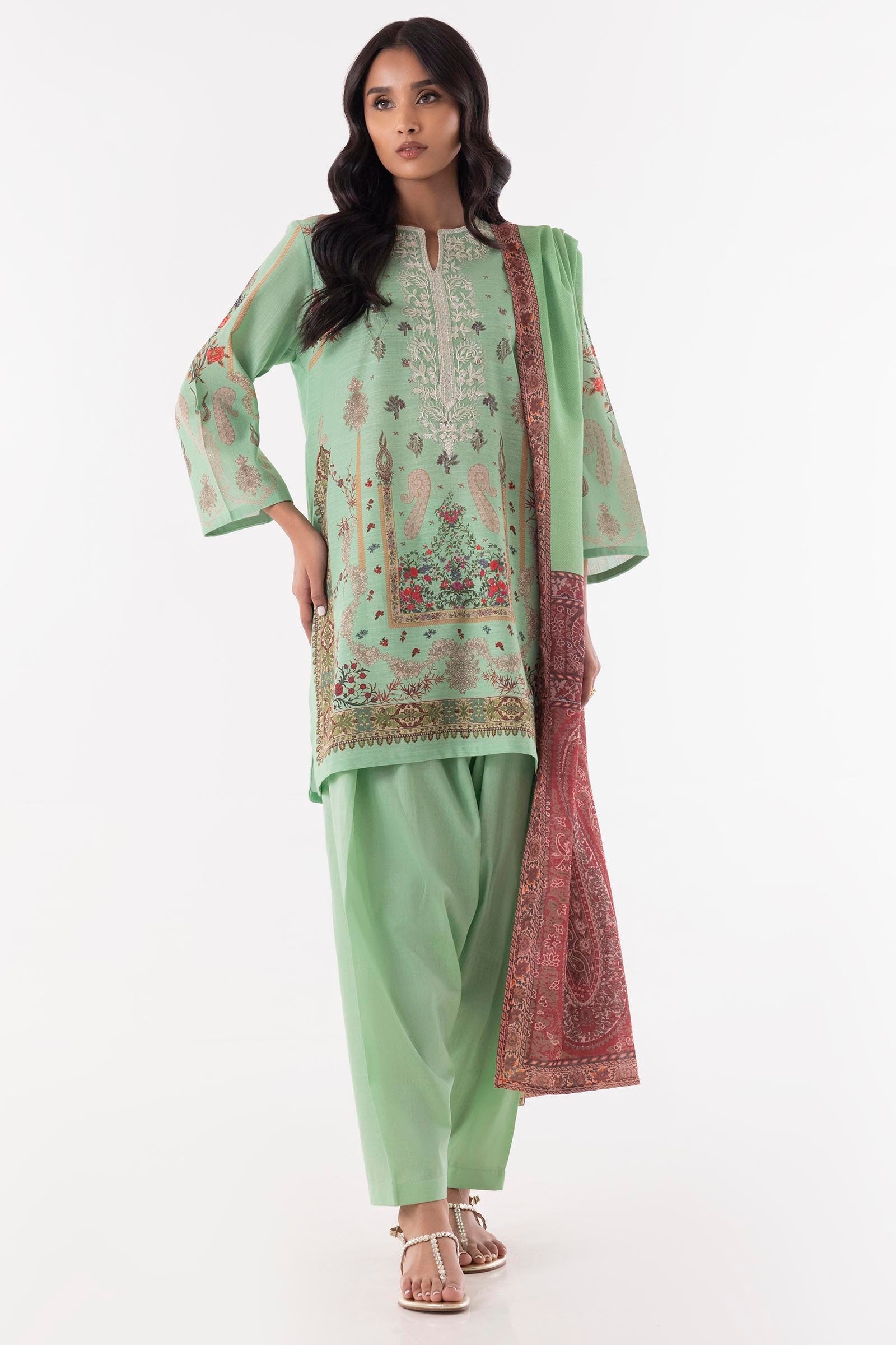 Stitched Multi Printed Shirt + Shalwar + Dupatta Main image