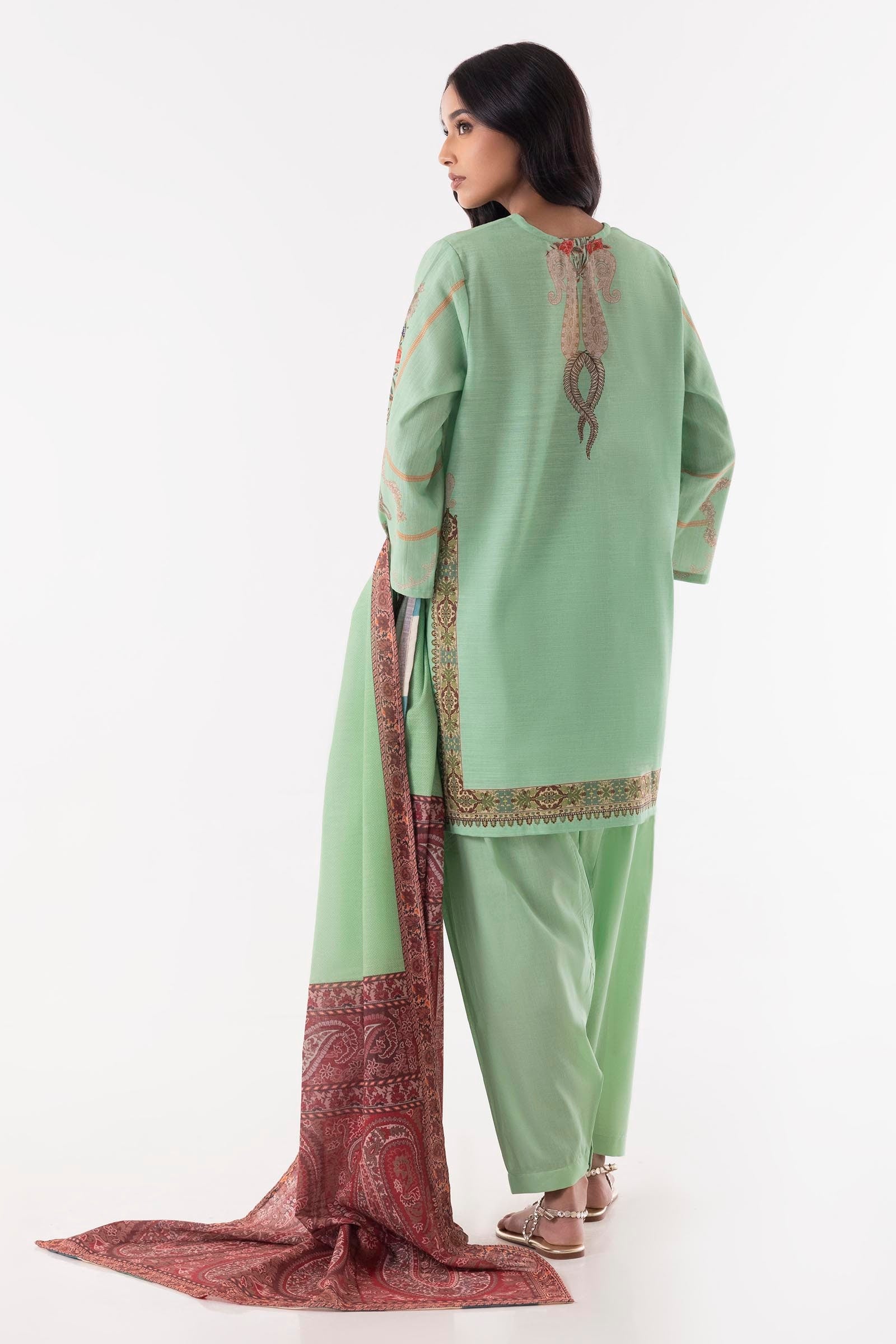 Stitched Multi Printed Shirt + Shalwar + Dupatta Secondary image
