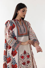 Stitched Multi Printed Shirt + Dupatta