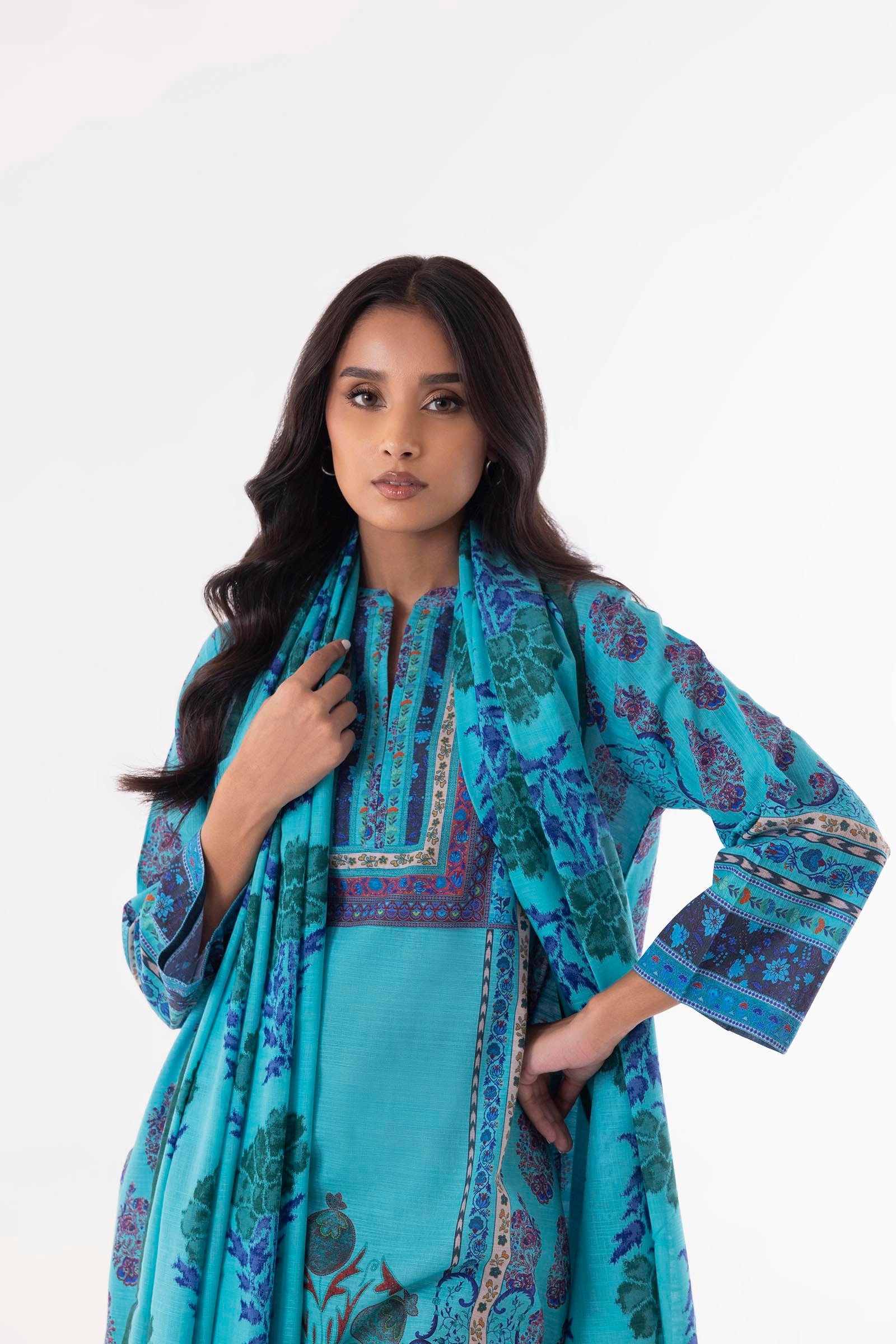 Stitched Multi Printed Shirt + Dupatta Secondary image