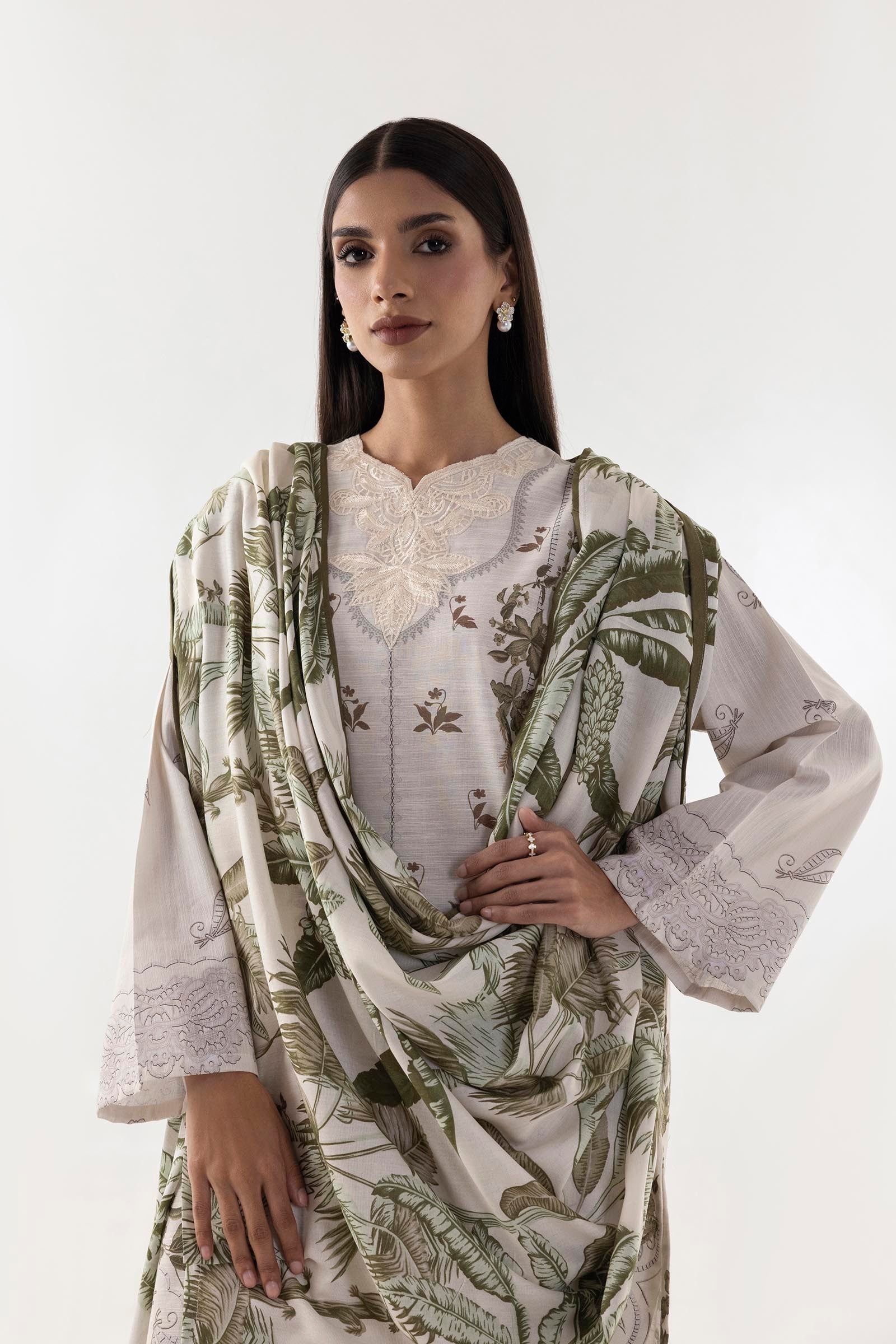 Stitched Multi Printed Shirt + Culotte + Dupatta Secondary image