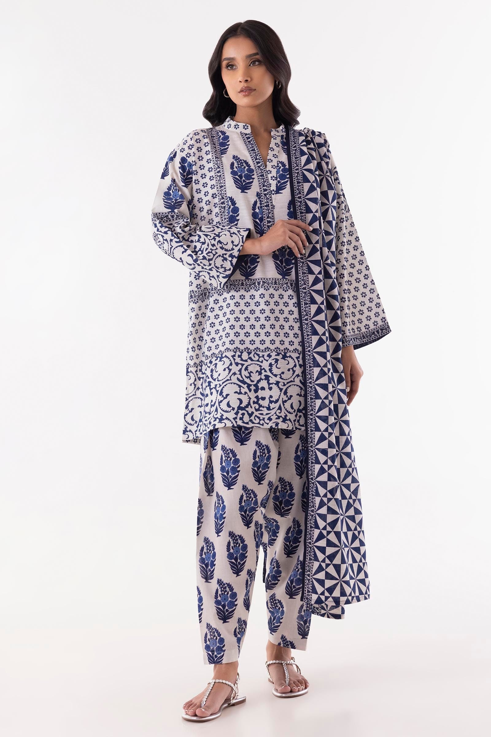 Stitched Multi Printed Shirt + Shalwar +Dupatta Main image