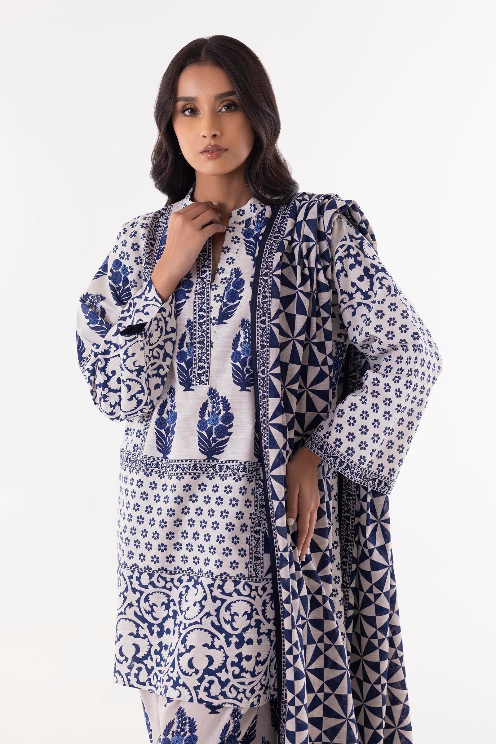 Stitched Multi Printed Shirt + Shalwar +Dupatta Secondary image