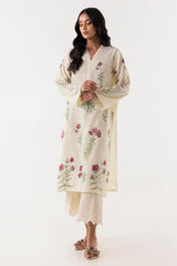 Stitched Beige Embroidered Shirt