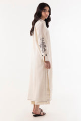 Stitched Beige Embroidered Shirt