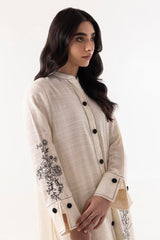 Stitched Beige Embroidered Shirt