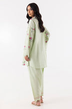 Stitched Green Embroidered Shirt + Shalwar